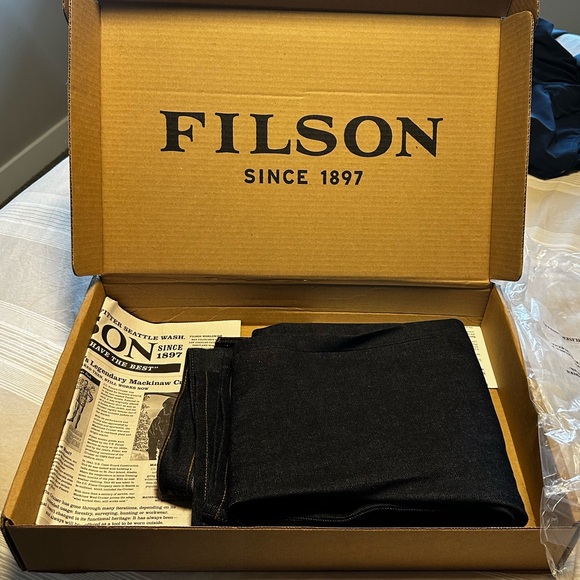 NWT Filson Railsplitter Jeans Raw Indigo 31x33 - Picture 7 of 9
